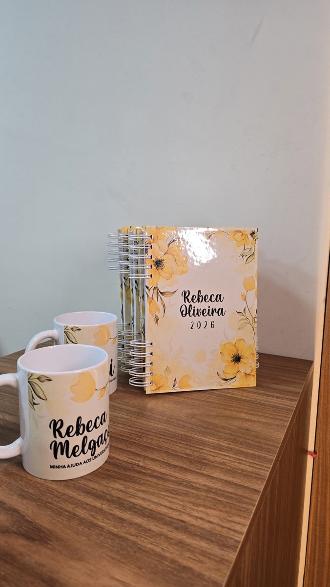 Agendas e Canecas com Nome